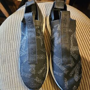 Michael Kors Black and Silver Men's Sneakers